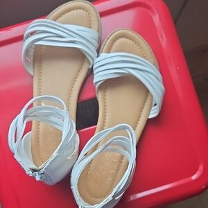 Blowfish White Strappy Sandals